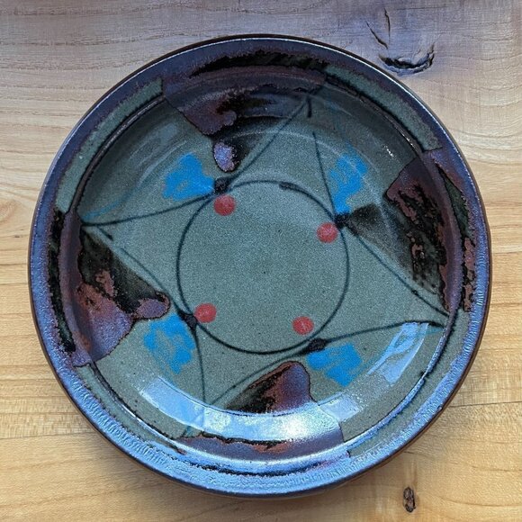 Keramik-Atelier Studio Art Pottery Abstract Trinket Bowl Ashtray Candle Holder - Picture 1 of 6